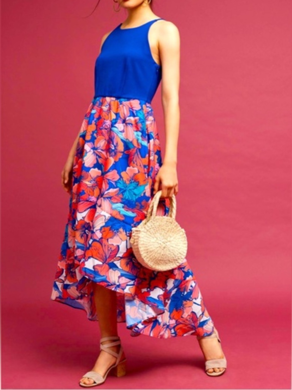 Hutch Isabella Floral High Low Dress Anthropologie